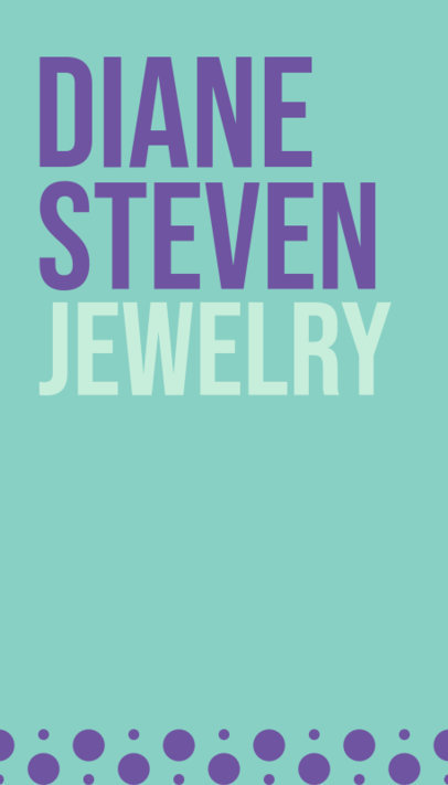 Front Vertical Business Card Template for a Local Jewelry Store