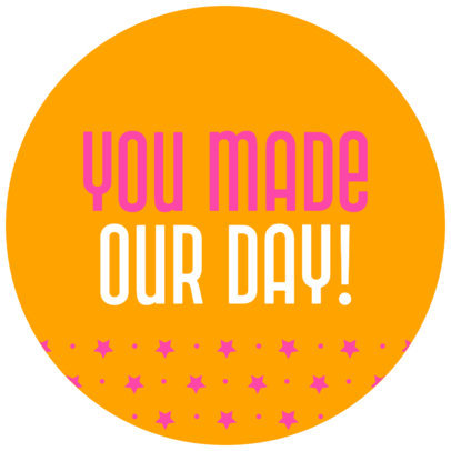 Sticker Design Generator with a Thankful Quote for a Small Business