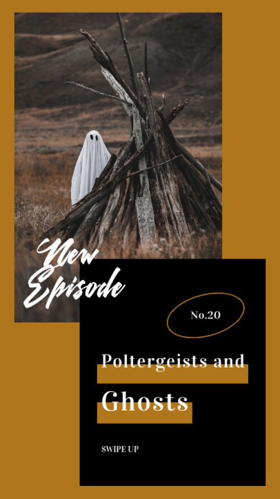 Instagram Story Maker to Promote a Podcast Episode About Ghosts 3104a-el1