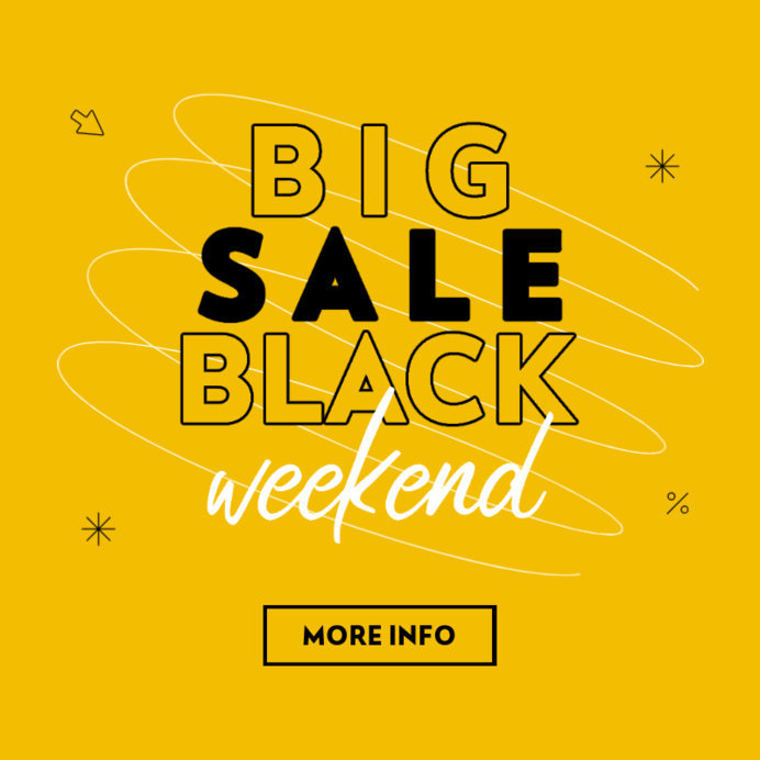 Ad Banner Maker to Remind of Black Friday Sales Weekend