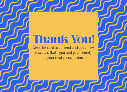 Greeting Card Generator for a Small Business Featuring a Discount Coupon