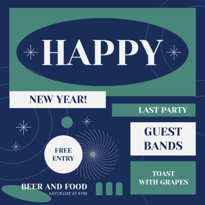 Instagram Post Design Maker for a New Year’s Eve Celebration 