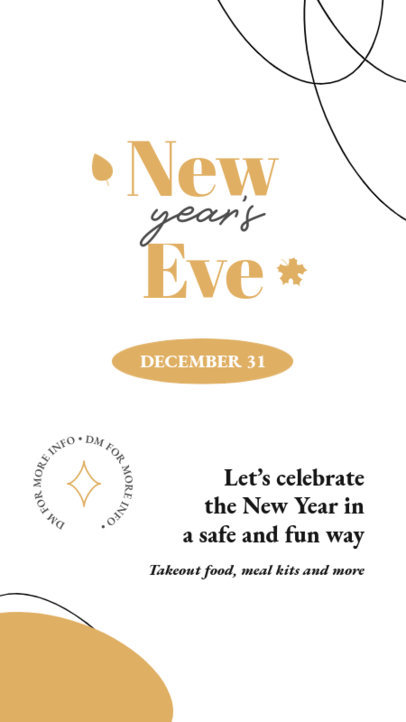 Simple Instagram Story Design Template with a New Year Theme