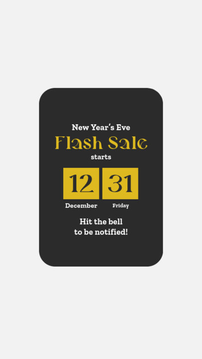 Instagram Story Creator Featuring a New Year's Eve Flash Sale