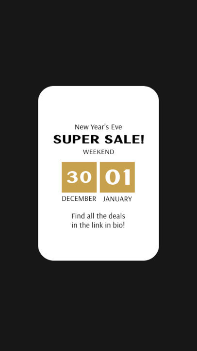 Instagram Story Template for a New Year's Weekend Sale