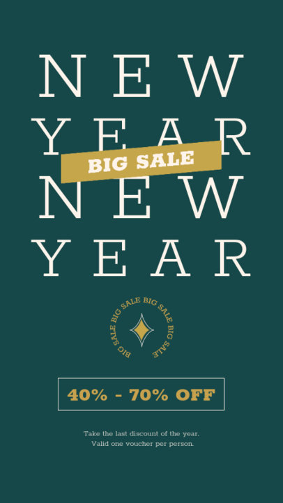 Instagram Story Design Template to Promote a New Year Sale