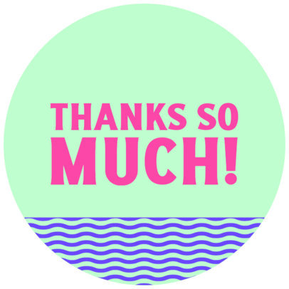 Sticker Design Creator for a Small Business with a Thank You Quote