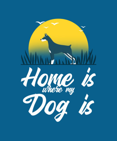 T-Shirt Design Generator Featuring a Quote About Dogs 