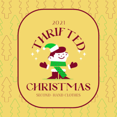 Logo Generator for a Thrift Store Featuring Christmas Graphics