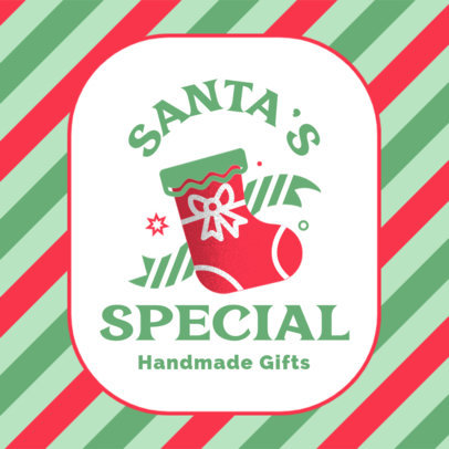 Christmas Bazaar Logo Maker Featuring a Santa Boot Graphic