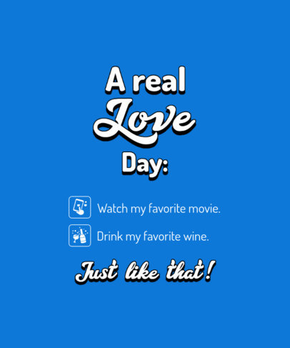 T-Shirt Design Generator for Valentine’s Day Featuring a Self-Love Theme 