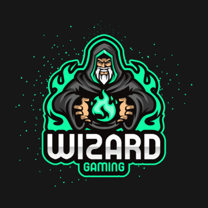 Gaming Logo Maker Featuring Mad Wizard Characters