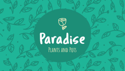 Front Business Card Design Template for a Florist Featuring Flower Doodles