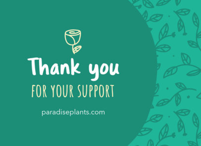 Greeting Card Design Template Featuring an Illustrated Flower Doodle