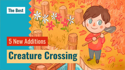 YouTube Thumbnail Creator with an Animal Crossing-Themed Backdrop 934m-4275