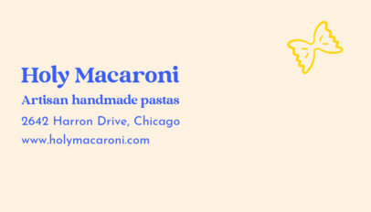 Back Business Card Design Maker for an Italian Chef 