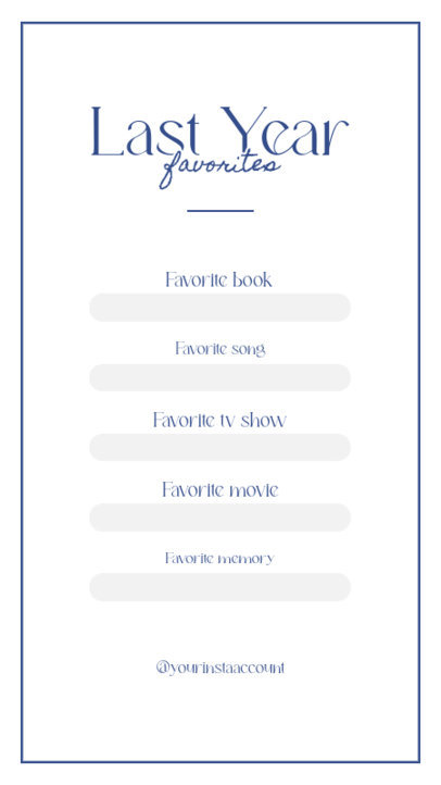 Instagram Story Design Maker With a Customizable List for a Year Recap 4668d-el1