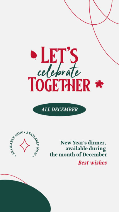 Facebook Story Template for a New Year's Promo