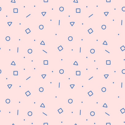 Wrapping Paper Design Template Featuring Geometric Shape Doodles