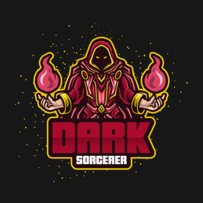 Team Logo Template Featuring a Dark Sorcerer