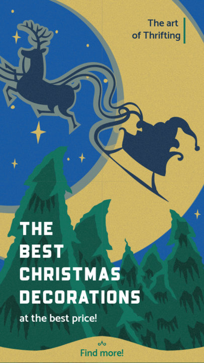 Facebook Story Design Creator for a Thrift Store Featuring Christmas Illustrations 4840e