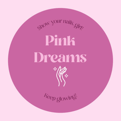 Sticker Design Maker for a Local Nail Salon 4272b