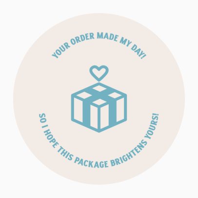 Sticker Design Template for a Small Business with a Package Graphic 4272d