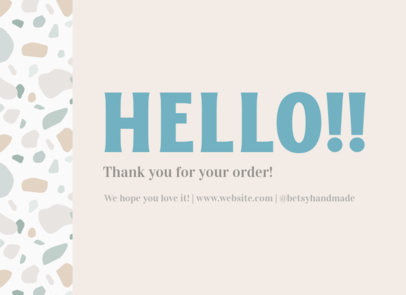 Greeting Card Maker with a Colorful Terrazzo Background Pattern