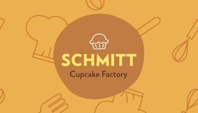 Front Business Card Design Creator for a Cupcake Factory
