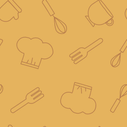 Print Pattern Design Maker Featuring Kitchen Tool Doodles