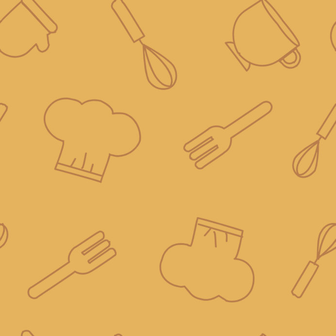 Print Pattern Design Maker Featuring Kitchen Tool Doodles