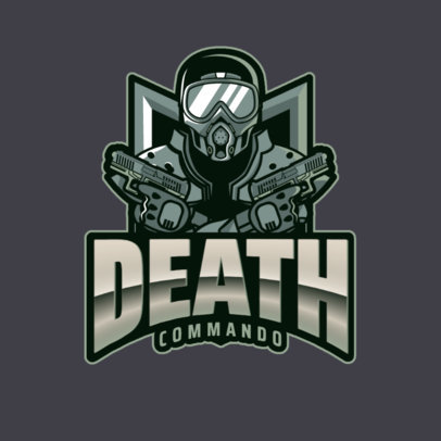 Logo Design Creator Featuring a Man Holding Two Guns