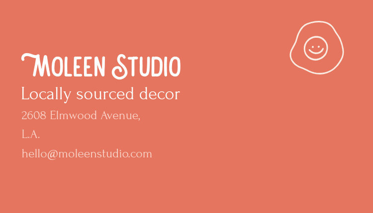 Back Business Card Design Generator for a Local Interior Decorator