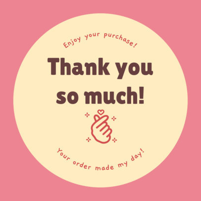 Sticker Design Creator with a Thanks For Your Purchase Quote for a Local Shop 4272c