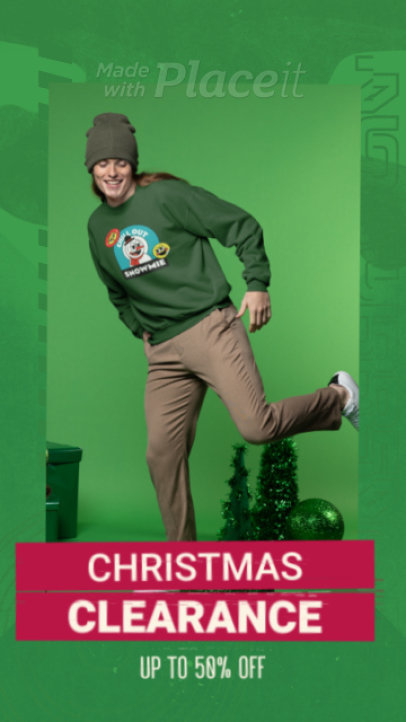 Instagram Story Video Creator to Announce a Christmas Clearance