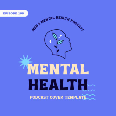 Podcast Cover Maker With a Men’s Mental Health Theme