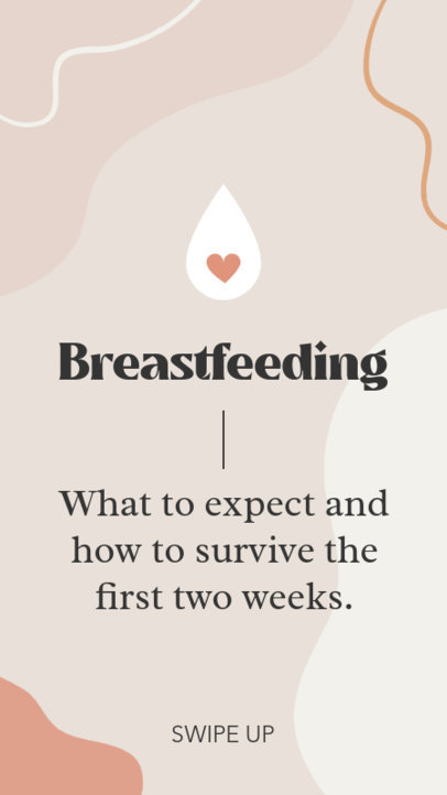 Instagram Story Design Maker With a Breastfeeding Theme 