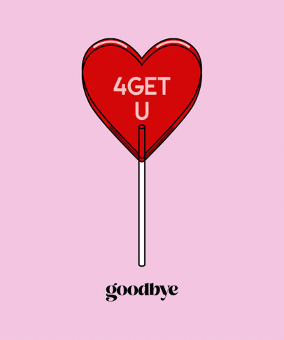 T-Shirt Design Maker for Valentine's Day with Sarcastic Illustrations