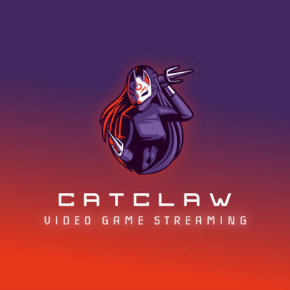 Logo Generator Featuring a Masked Kunoichi