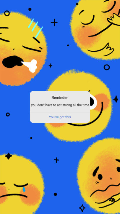 Instagram Story Maker Featuring Men's Mental Health Reminders
