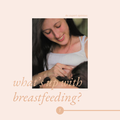 Instagram Post Design Creator for a Breastfeeding-Themed Carousel