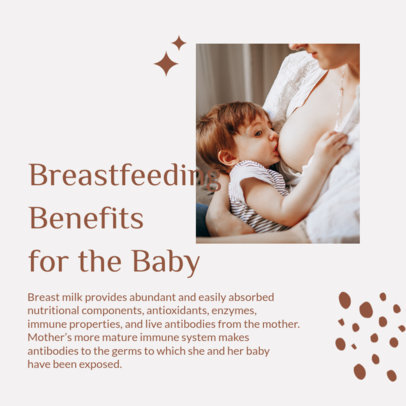 Instagram Post Design Maker for a Carousel With a Breastfeeding Theme