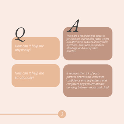 Breastfeeding-Themed Instagram Post Design Maker With a Q&A Format