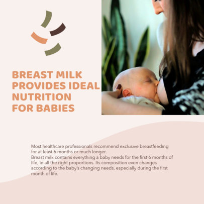 Instagram Post Template for Breastfeeding Benefits Carousels