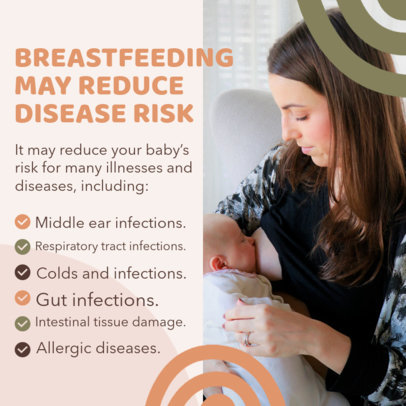 Instagram Post Template for a Nursing Benefits Carousel