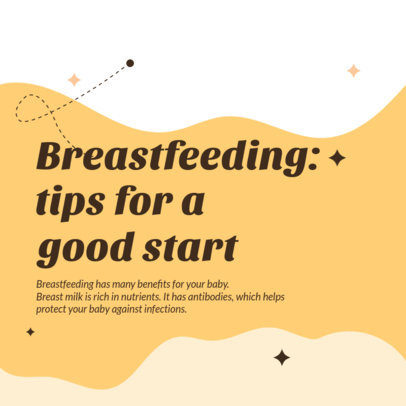 Instagram Post Design Generator Featuring Breastfeeding Information and a Modern Style