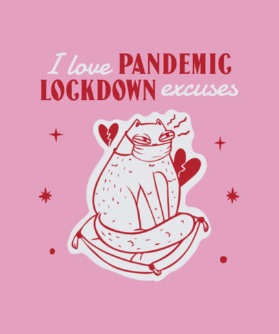 T-Shirt Design Generator for Anti-Valentine’s Day Featuring a Cat Illustration and a Quote 