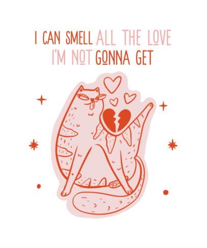 T-Shirt Design Creator for Anti-Valentine’s Day Featuring a Funny Quote 