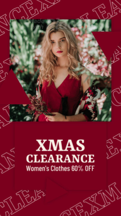 Xmas-Themed Instagram Story Video Template for a Fashion Clearance