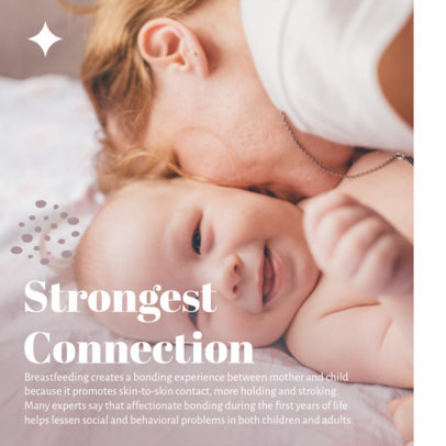 Breastfeeding-Themed Instagram Post Generator for a Carousel Featuring Pictures and Quotes